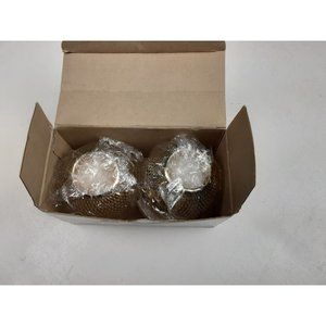 Partylite "Starlite" Gold Mesh Tealight Candle Holders - P0165 NIB